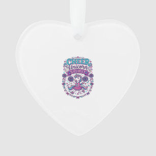 Unicorn Cheer Unicorn Spirit Colourful POD Artwork Ornament