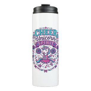 Unicorn Cheer Unicorn Spirit Colourful POD Artwork Thermal Tumbler