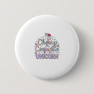 Unicorn Cherry Coquette Unicorn Original Zazzle De 6 Cm Round Badge