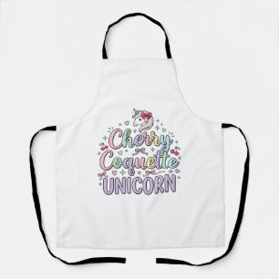 Unicorn Cherry Coquette Unicorn Original Zazzle De Apron
