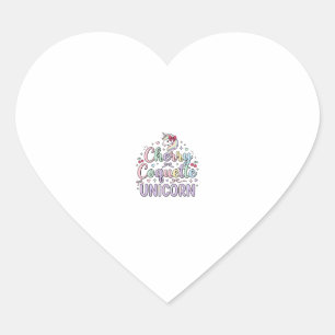 Unicorn Cherry Coquette Unicorn Original Zazzle De Heart Sticker