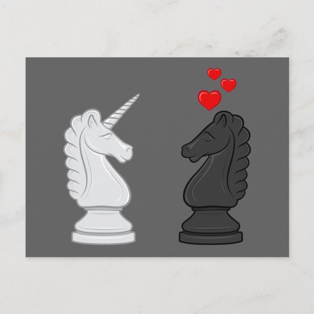 Unicorn Chess Knight Postcard (Front)
