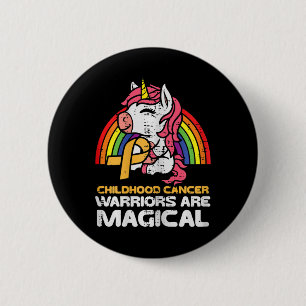 Unicorn Childhood Cancer Warriors Are Magical Awar 6 Cm Round Badge