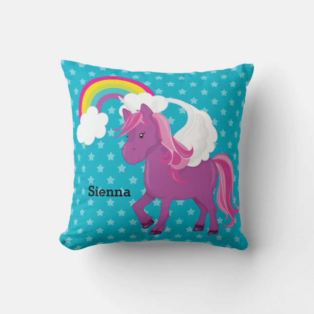 Unicorn * Choose your background colour Cushion (Front)