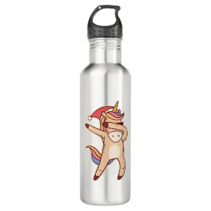 unicorn christmas 710 ml water bottle