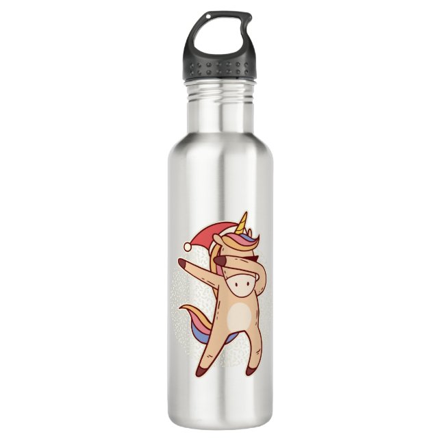 unicorn christmas 710 ml water bottle (Front)