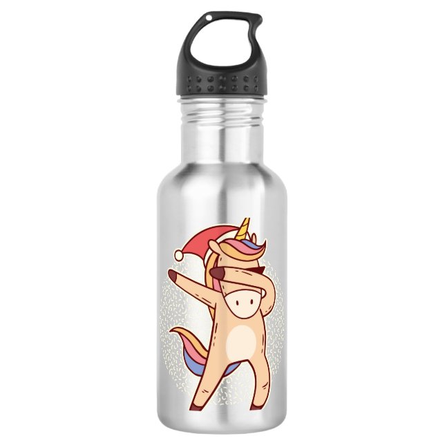 unicorn christmas 710 ml water bottle (Front)