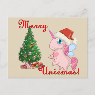 Unicorn Christmas Card