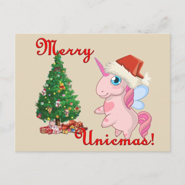 Unicorn Christmas Card (Front)