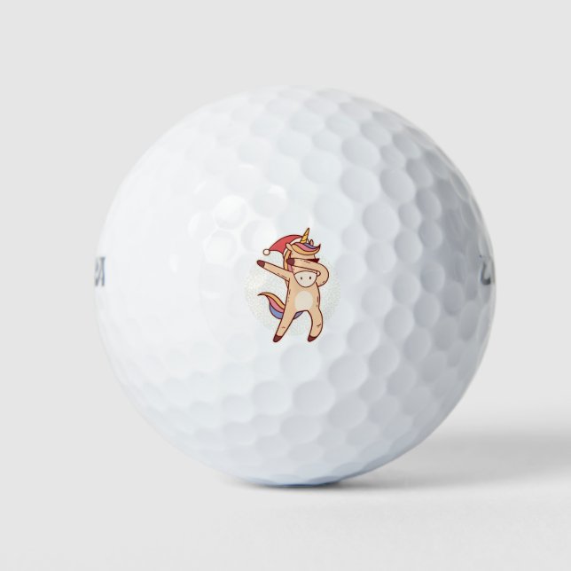 unicorn christmas golf balls (Front)