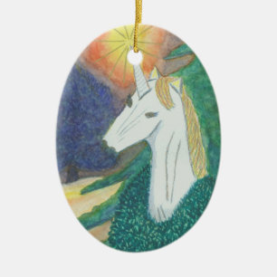 "Unicorn Christmas" Ornament