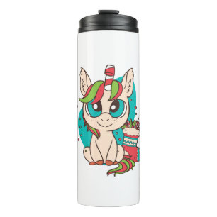Unicorn Christmas Thermal Tumbler