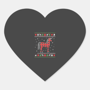 Unicorn Christmas Tree Lights Decoration Xmas Swea Heart Sticker