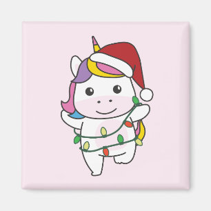 Unicorn Christmas Winter Animals Holiday Unicorns Magnet
