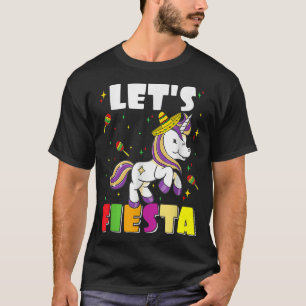 Unicorn Cinco De Mayo Lets Fiesta Meican Festival T-Shirt