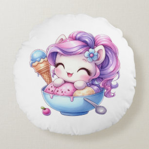 unicorn circle cushion