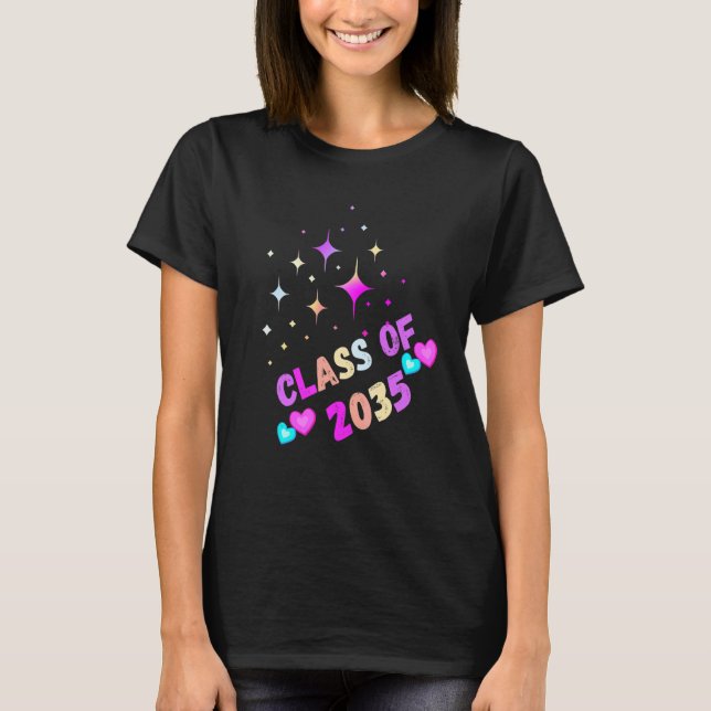 Unicorn class of 2035 grow with me T-Shirt (Front)