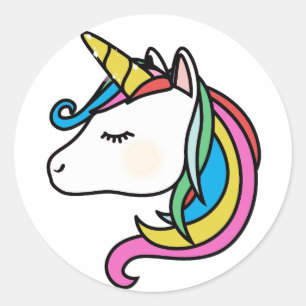 unicorn classic round sticker