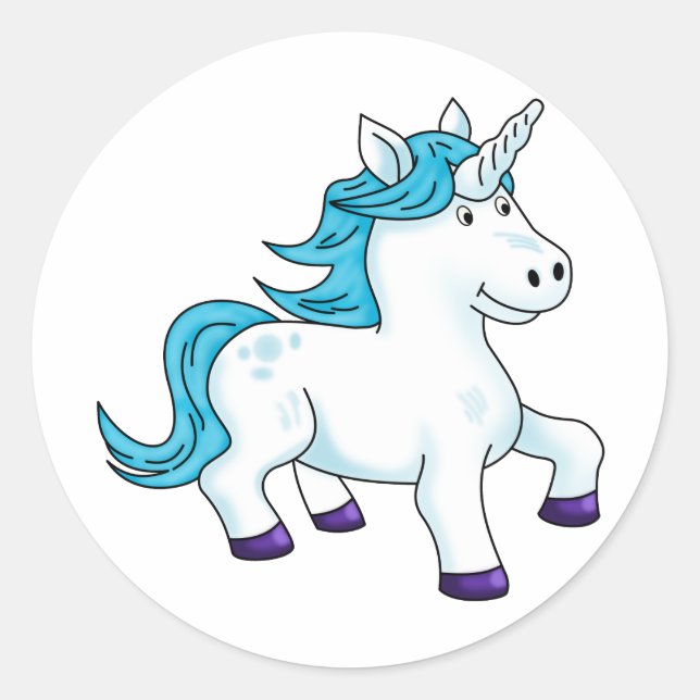 Unicorn Classic Round Sticker (Front)