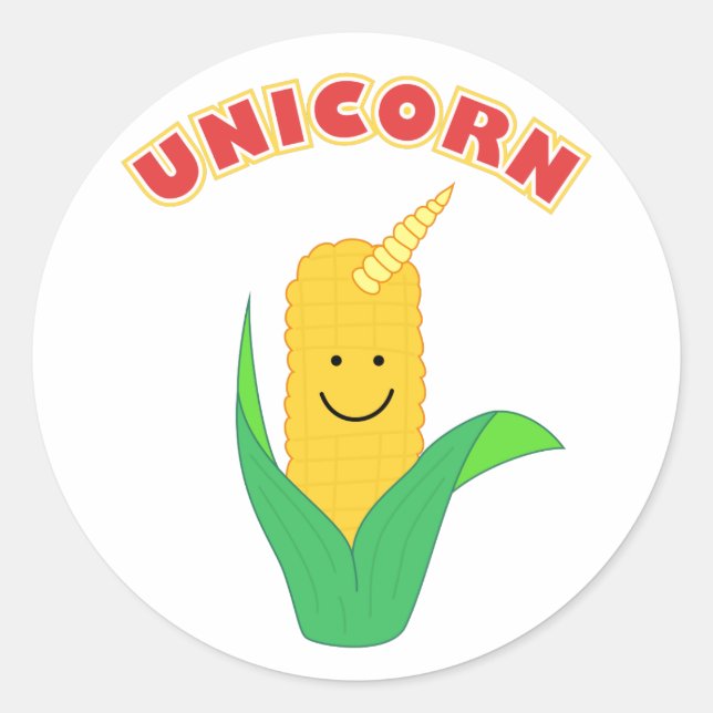 Unicorn Classic Round Sticker (Front)