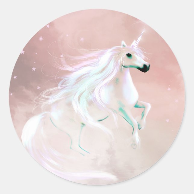 Unicorn Classic Round Sticker (Front)