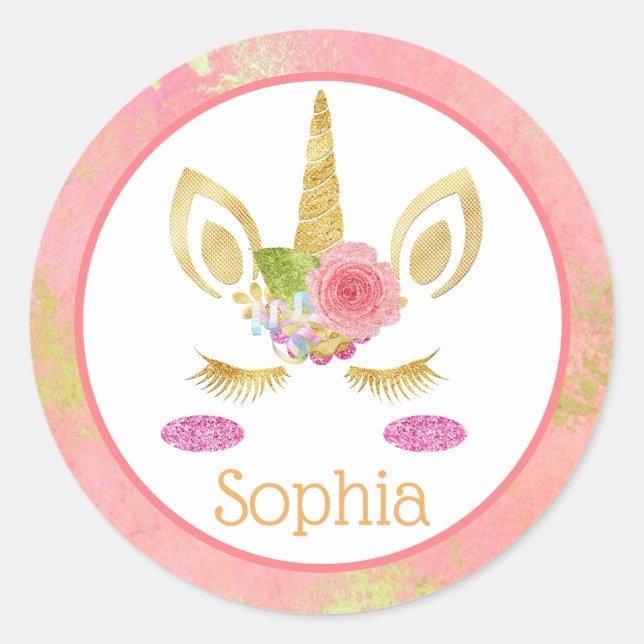 Unicorn Classic Round Sticker (Front)