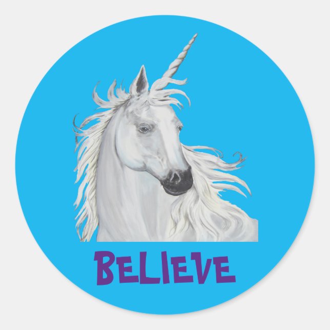 UNICORN CLASSIC ROUND STICKER (Front)