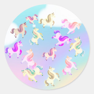 unicorn classic round sticker