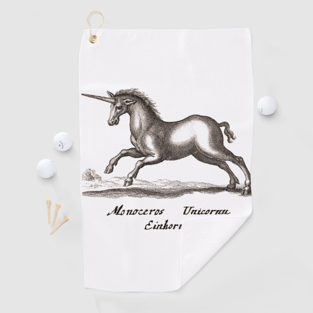Unicorn Classic Running Magic Woodland Creature Golf Towel (InSitu)