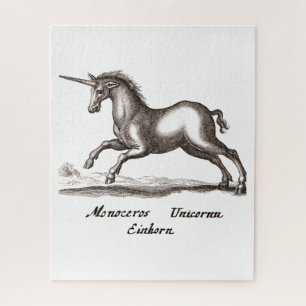 Unicorn Classic Running Magic Woodland Creature Jigsaw Puzzle