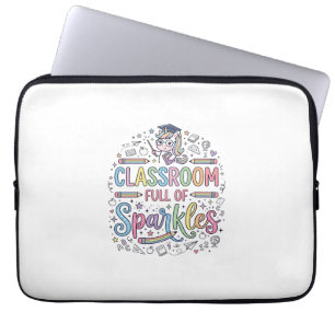 Unicorn Classroom Full of Sparkles Original Merch Laptop Sleeve