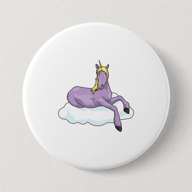 Unicorn Cloud 7.5 Cm Round Badge (Front)