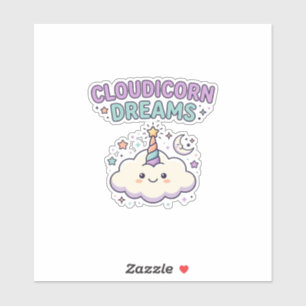 Unicorn Cloudicorn Dreams Trendy Graphic Tee Desig