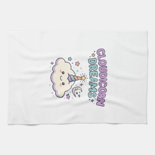 Unicorn Cloudicorn Dreams Trendy Graphic Tee Desig Tea Towel