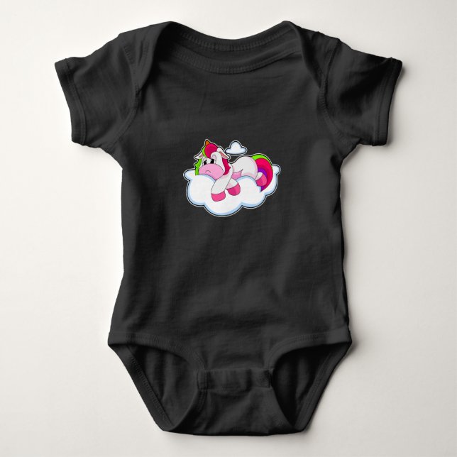 Unicorn Clouds Baby Bodysuit (Front)