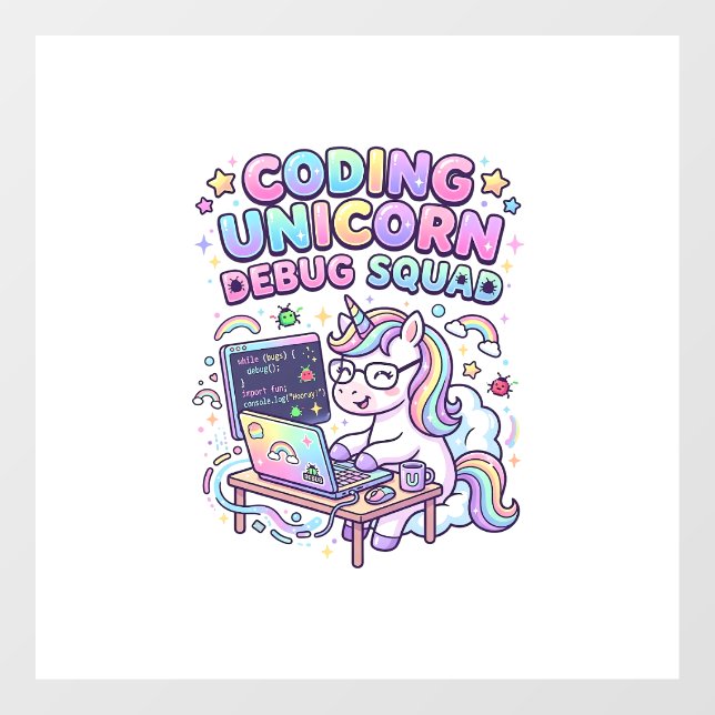 Unicorn Coding Unicorn Debug Squad Charming Market (Sheet)