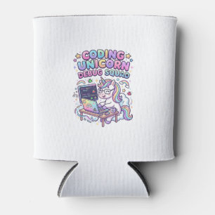 Unicorn Coding Unicorn Debug Squad Charming Market Can Cooler