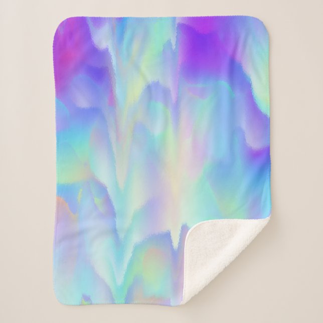 Unicorn Colours Sherpa Blanket (Front)