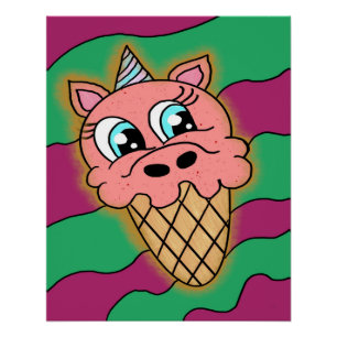 unicorn cone poster
