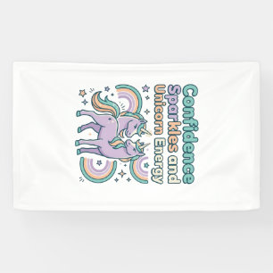 Unicorn Confidence Sparkles and Unicorn Energy Tre Banner