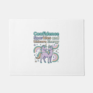 Unicorn Confidence Sparkles and Unicorn Energy Tre Doormat
