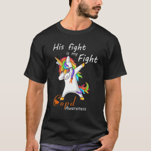 Unicorn COPD His Fight Is My Fight COPD Awareness  T-Shirt