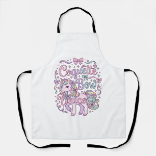 Unicorn Coquette Bow Unicorn Cute Pastel Graphic T Apron