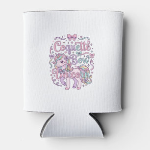 Unicorn Coquette Bow Unicorn Cute Pastel Graphic T Can Cooler