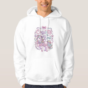 Unicorn Coquette Bow Unicorn Cute Pastel Graphic T Hoodie