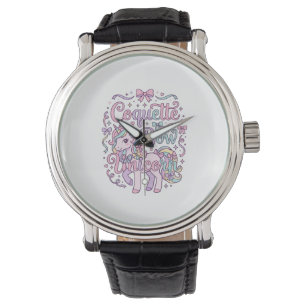 Unicorn Coquette Bow Unicorn Cute Pastel Graphic T Watch