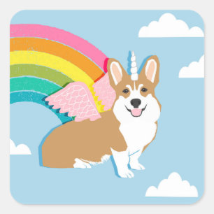 Unicorn Corgi Sticker