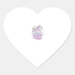 Unicorn Cosmic Horn Energy Cute Pastel Graphic Tee Heart Sticker