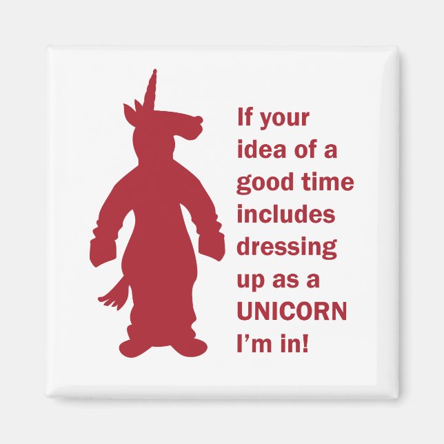 Unicorn Costume Magnet (Front)