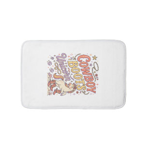 Unicorn Cowboy Boots Unicorn Whimsical Zazzle Desi Bath Mat